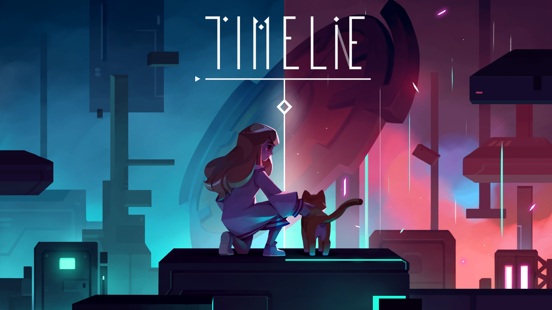 Gameplay screenshot of Timelie showing time manipulation UI